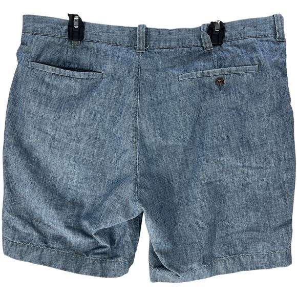 J Crew Stanton Shorts Mens Size 38 Blue 100% Cotton 8.5" Inseam BROKEN BUTTON - Picture 2 of 11